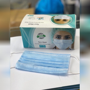 ماسك پزشكى سه لايه پرسى،چسبى درحال 