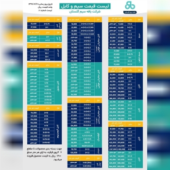 فروش ویژه سیم و کابل بافه گلستانتی