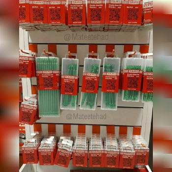 نوک پیچگوشتی سبز رنگ    در سایزهای 