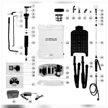 ️قطعات سمپاش پشتی دستی و شارژی️️