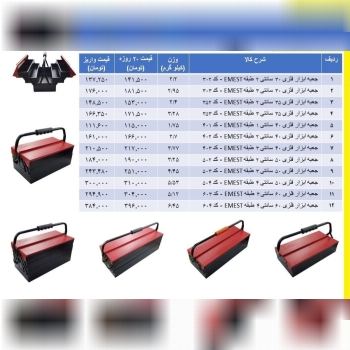 ️ لیست قیمت انواع جعبه ابزار فلزی ا