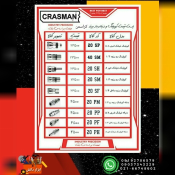 لیست قیمت کوپلینگ و دنباله کوپلینگ 