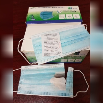 ماسک پزشکی سه لایه تمام پرس ملت بلو