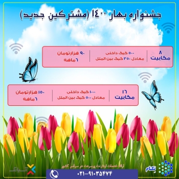  جشنواره بهاره اینترنت پرسرعت تِکنا