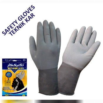 دستکش لاستیکی دو رنگ تکنیک کار طرا