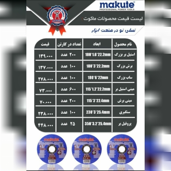 فروش انواع محصولات ماکوت با قیمت عا