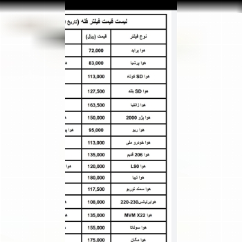تولید وپخش فیلتر هوای خودروتهران .