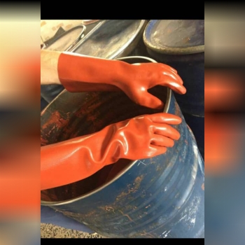 دستکش ضد اسید ماهان ۴۰ سانترنگ قهو