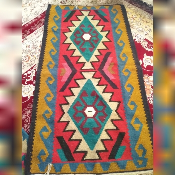 گلیم 2در 1 دست بافت نوقیمت 950هزار