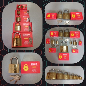 قفل آویز طرح برنجی BEST