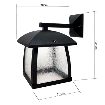 چراغ حیاطی فلزی مدرنشیشه 4 میلسیم