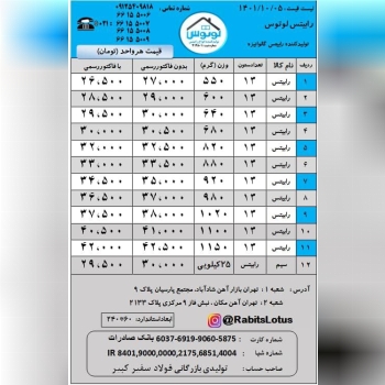 #رابیتس رابیتس لوتوستولیدکننده ان