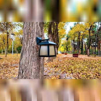 چراغ حیاطی فلزی مدرنشیشه 4 میلسیم