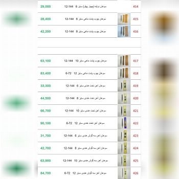 لیست قیمت انواع سوهان آهن و چوب️ض
