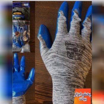 دستکش نخی با روکش لاتکس سایز L و XL