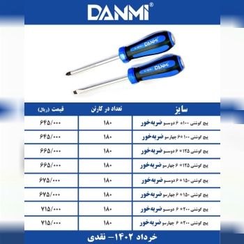 پیچ گوشتی ضربه خور دانمی