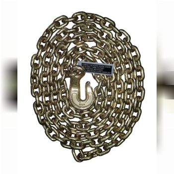 تهیه و توزیع انواع زنجیرها قلاب کج زنجیر یک سر قلاب کج سایز ۷ به طول ۳ متر تحمل بار ۳تن زنجیر یک سر 