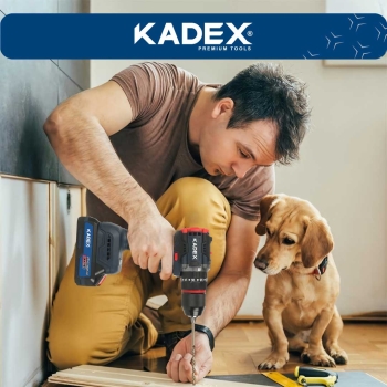 دریل شارژی چکشی براشلس 20 ولت دوسرعته به همراه کیف و 2عدد باتری کادکس KADEX  - مدل K6020