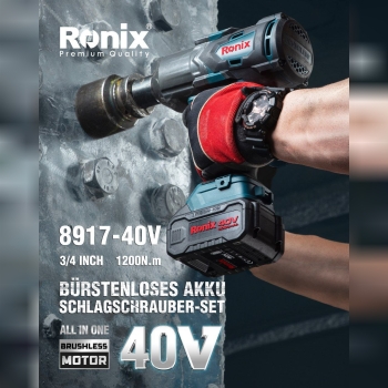 BÜRSTENLOSES AKKU SCHLAGSCHRAUBER-SET 8917-40V