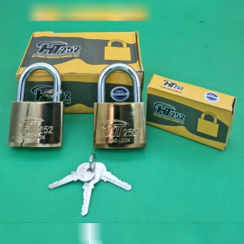 قفل آویز طرح برنجی HT و تافی