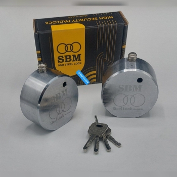 🟡 قفل پشت بسته فولادی گرد مارک S.B.M 🟡