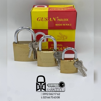 قفل آویز کلید ساده طلایی گوسان