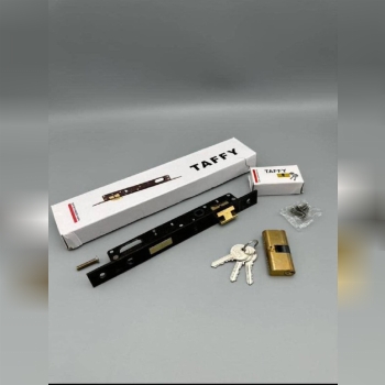 قفل ۲/۵برنجی تافی چهارسو اهنی