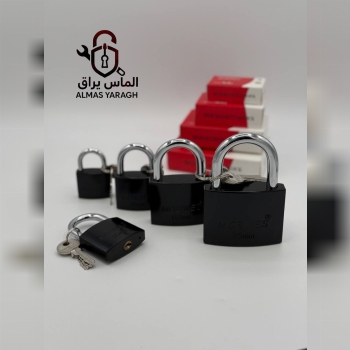 قفل آویز مشکی مغزی برنج مبینس