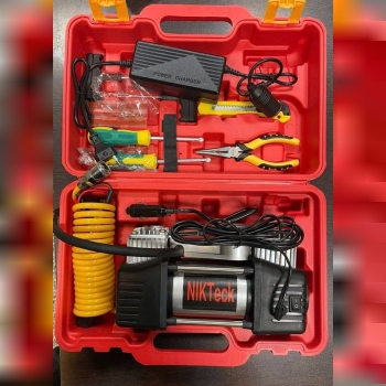 کمپرسور فندکی دو سیلندر نیک تک چراغ قوه دار