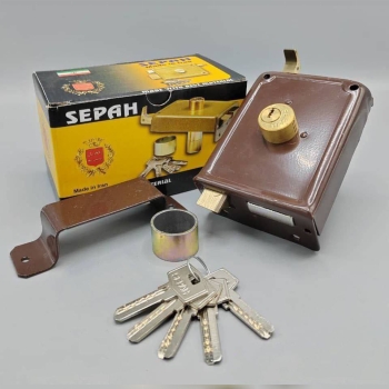  قفل حیاطی سپه کلید کامپیوتری و معمولی مغزی برنجی 