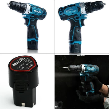 دریل شارژی ماهان مدل 12V+دو باتری