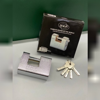 #قفل_فولادی #قفل_کتابی 🟦🟦 قفل کتابی روکشدار سایز ۹۴ پنج کلید کامپیوتری میله پرشیوضد برش تعداد در کار