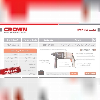 دریل بتن طرح بوش ۶۵۰ وات   کرون