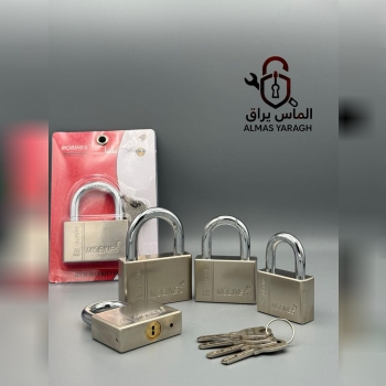  قفل آویز فولادی کلید ماری مبینس مغزی تمام برنج-۴ع