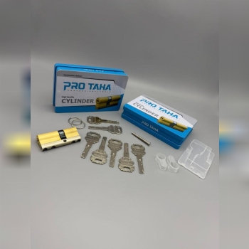  سیلندر 7 لوکس برنجی پروطاها 7 کلید شیاری/ جعبه فلزی تمام برنجییی دارای تسمه فولادی کارتن 60عددی لین