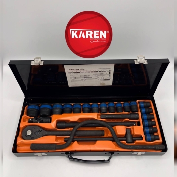 جعبه بکس ۲۴ پارچه با هندلی مشکی فشارقوی. جرمن خورد