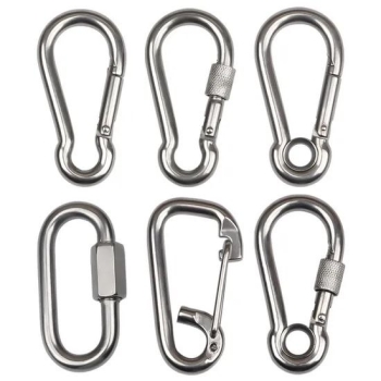 کارابین قلاب های فلزی هستند که برای اتصال از آن ها