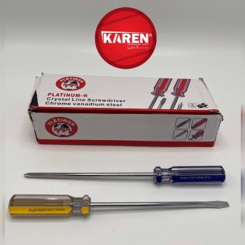 پیچ گوشتی۱۵۰*۶ شیشه ای دوسو چهارسو