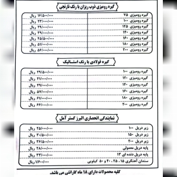  پخش گیره رومیزی ۱۰۰ الی ۲۰۰ ذوب ریزان 