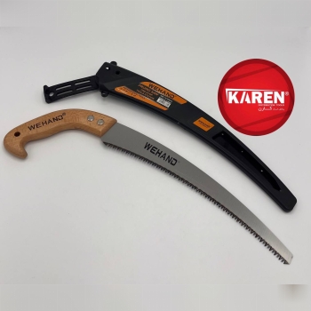  اره طرح سامورایی دسته چوبی غلاف دار WEHAND