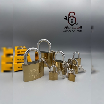  قفل آویز طلایی HT252 پولک برنج-میله ضخیم-وزن سنگی