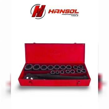 جعبه بكس درايو ٣/٤ ١٧ پارچه مشكى هانسول