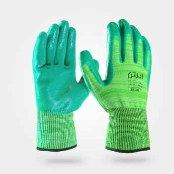 دستکش کف نیتریل ارگونومیک ابرش کد EN 1300