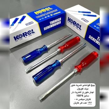 پیچ گوشتی ضربه خور 6/150