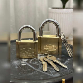 ⭕️قفل اویز تمام برنج فنردار