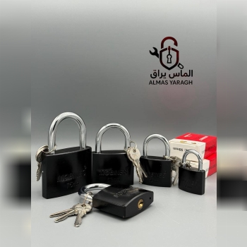 قفل آویز مشکی مغزی برنج مبینس