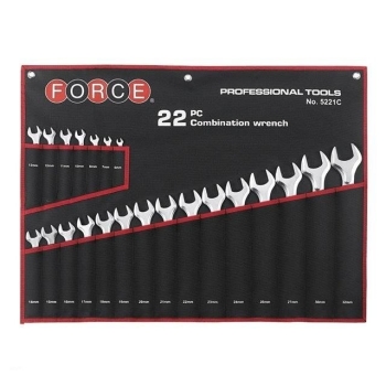 کد محصول F5221C ست آچار یکسرتخت یکسررینگ 22 عددی کاور دار سایز 32-6 میلیمتر ، فورس تایوان 