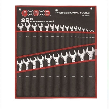  کد محصول F5261C ست آچار یکسرتخت یکسررینگ 26 عددی 