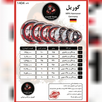 لیست پرسلان بر های گوریل