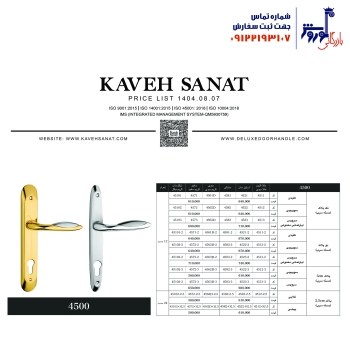محصولات شرکت دستگیره کاوه صنعت